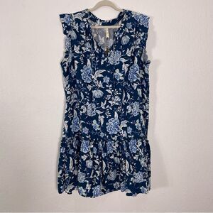 NWT Matilda Jane Blue with Light Blue Rose Floral Cap Sleeve Dress